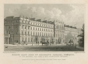 Lato nord-est di Belgrave Square, Pimlico da Thomas Hosmer Shepherd