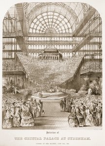 Inaugurazione del Crystal Palace a Sydenham da parte della Regina Vittoria il 10 giugno 1854 da Thomas Hosmer Shepherd