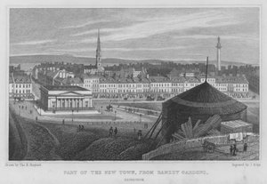 Parte della città nuova, dai giardini di Ramsey, Edimburgo (incisione) da Thomas Hosmer Shepherd