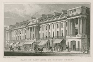 Parte del lato est di Regent Street, Londra da Thomas Hosmer Shepherd