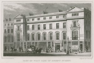Parte del lato ovest di Regent Street, Londra da Thomas Hosmer Shepherd