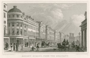 Regent Street, Londra, dal Quadrante da Thomas Hosmer Shepherd