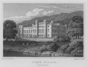 Palazzo di Scone, Perthshire da Thomas Hosmer Shepherd
