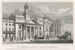 Cappella di San Filippo, Regent Street, Londra da Thomas Hosmer Shepherd