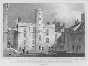 Il cortile interno del castello, Edimburgo da Thomas Hosmer Shepherd