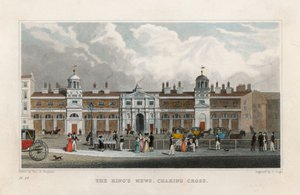 Le Scuderie Reali, Charing Cross. Casa temporanea del Menagerie di Edward Cross da Thomas Hosmer Shepherd