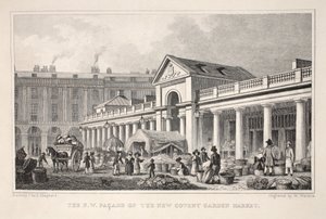 La facciata nord-ovest del nuovo mercato di Covent Garden, da 