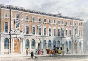 Il nuovo edificio dei Merchant Taylors e la sala, 1853 da Thomas Hosmer Shepherd
