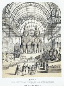 La corte nubiana al Crystal Palace di Sydenham, c.1851-1855 da Thomas Hosmer Shepherd