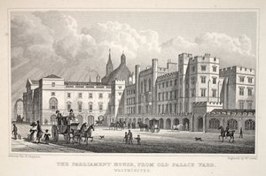 La Casa del Parlamento da Old Palace Yard, Westminster, da 
