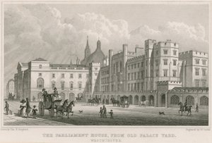 La Casa del Parlamento dal Vecchio Palazzo Yard, Westminster, Londra da Thomas Hosmer Shepherd