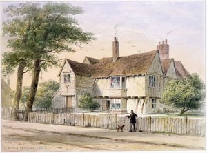 La casa rettoriale, Newington Butts, 1852 da Thomas Hosmer Shepherd