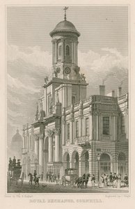 La Royal Exchange, Cornhill, Londra da Thomas Hosmer Shepherd