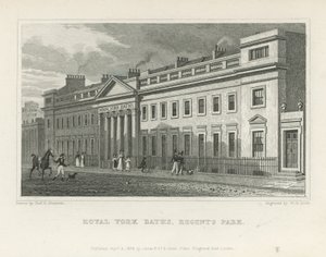 I bagni reali di York su York Terrace da Thomas Hosmer Shepherd
