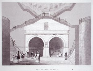 Il Tunnel del Tamigi, c.1851-55 da Thomas Hosmer Shepherd