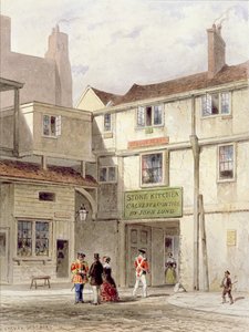 La celebre mensa nella Torre - chiamata La Cucina di Pietra - demolita nel 1827 da Thomas Hosmer Shepherd
