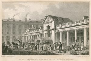 La facciata nord-ovest del nuovo Covent Garden Market, Londra da Thomas Hosmer Shepherd