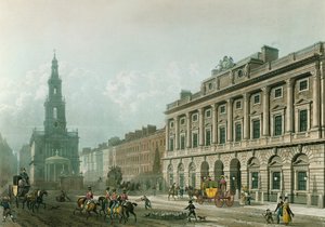 Veduta di Somerset House, dallo Strand, inciso da J. Bluck, 1819 da Thomas Hosmer Shepherd