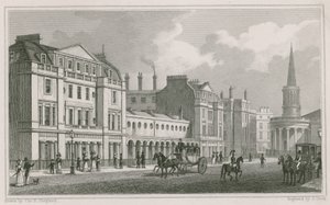 Lato ovest di Langham Place, Marylebone, Londra, inclusa la chiesa di All Souls da Thomas Hosmer Shepherd