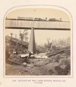Sezione del ponte di Long Ravine da Thomas Houseworth