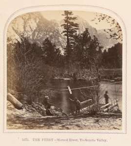 Il traghetto - Fiume Merced, Valle del Semita da Thomas Houseworth