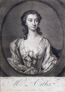 Ritratto di Mrs Cibber, attrice e cantante, inciso da John Faber, 1746