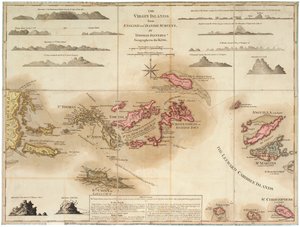 Le Isole Vergini da rilievi inglesi e danesi da Thomas Jefferys