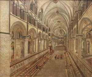Il coro della Cattedrale di Canterbury, guardando a est