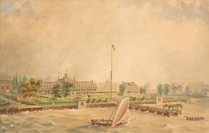 La quarantena del lazzaretto, c.1860 da Thomas L. Cernea
