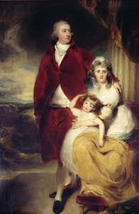Henry, 10° conte e 1° marchese di Exeter, sua moglie Sarah e la figlia Lady Sophia Cecil da Thomas Lawrence