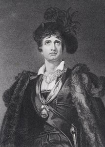 John Philip Kemble come Amleto, inciso da G. Adcock da Thomas Lawrence