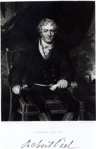 Ritratto di Sir Robert Peel (1788-1850), incisione di H. Robinson da Thomas Lawrence