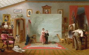 Interno con ritratti, ca. 1865