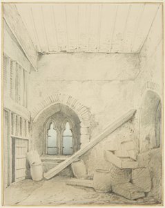 Archi, colonne e finestre nei locali di Mereweather tra Via Nicholas e Via Corn da Thomas Leeson the Elder Rowbotham