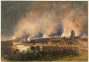 Bristol vista da Pile Hill, la notte del 30 ottobre da Thomas Leeson the Elder Rowbotham