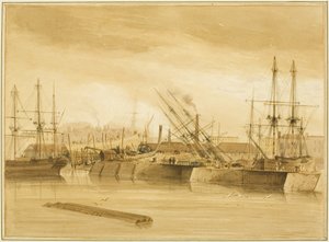 Eastern Wapping Dock, mostrando la barca 