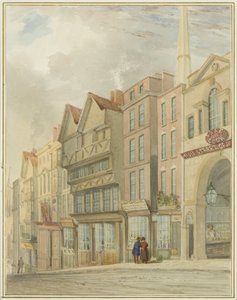 High Street con il Market Gate da Thomas Leeson the Elder Rowbotham