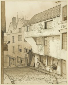 Parte inferiore di Steep Street, con casa da Thomas Leeson the Elder Rowbotham