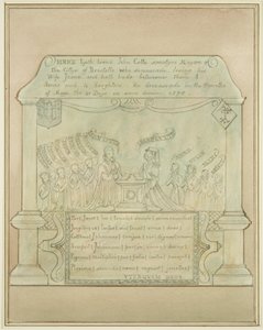 Tavoletta murale di John Cutte nella Chiesa di Burnett da Thomas Leeson the Elder Rowbotham