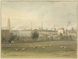 Vicino a Stokes Croft con vista sullo skyline di Bristol (luogo dell
