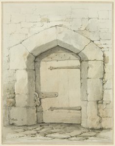 Vecchio Arco e Portale in Tower Lane di fronte alla Sagrestia della Chiesa di San Giovanni da Thomas Leeson the Elder Rowbotham