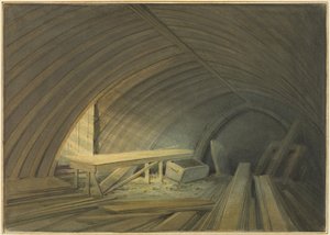 Vecchio tetto in quercia della Chiesa di San Lorenzo, in Bell Lane