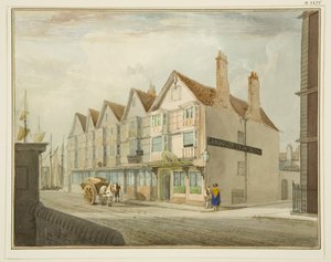 Lato sud di King Street con Llandoger Trow da Thomas Leeson the Elder Rowbotham