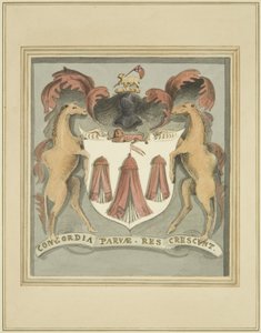 Stemmi dei Sarti sulle case di riposo dei Merchant Taylors da Thomas Leeson the Elder Rowbotham