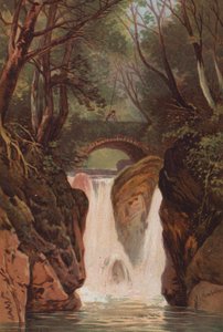 I laghi inglesi, Cascate di Rydal da Thomas Leeson the Elder Rowbotham