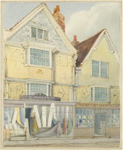 Due vecchie case sul lato nord di Castle Street da Thomas Leeson the Elder Rowbotham