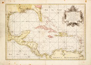 Carta del Golfo del Messico di de la Cruz da Thomas Lopez