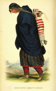 Squaw Chippeway e bambino, 1848 da Thomas Loraine McKenney