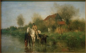 Cavalli al fiume da Thomas Ludwig Herbst