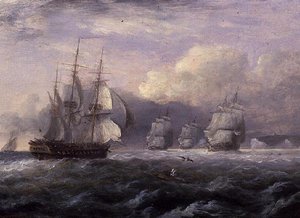 Correndo Prima di una Forte Brezza - North Foreland, Costa del Kent da Thomas Luny